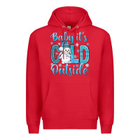 Red baby its cold outside Premium Hoodie - NancyCooperArtShop