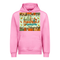 Fuchsia Pink hello pumpkin season tumbler Urban Hoodie - BundleAndBundleShop