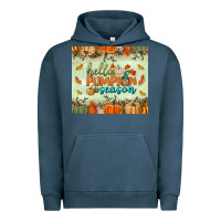 Pigment Midnight Navy hello pumpkin season tumbler Urban Hoodie - BundleAndBundleShop