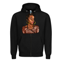 Black afro woman Zipper Hoodie - AdoDesignShop