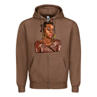 Afro Woman Zipper Hoodie | Teevron