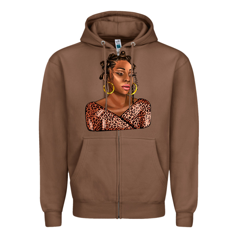Afro Woman Zipper Hoodie by AdoDesignShop | Teevron