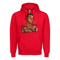 Red afro woman Zipper Hoodie - AdoDesignShop