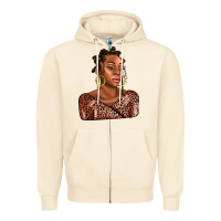 Sandshell afro woman Zipper Hoodie - AdoDesignShop