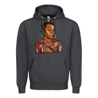 Smoke afro woman Zipper Hoodie - AdoDesignShop