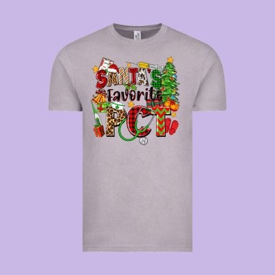 Santa's Favorite Pct Vintage Tee Designed By Zillion Design Studio