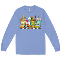 Colony Blue school bus coffee cups Long Sleeve Tee - Zillion Design Studio