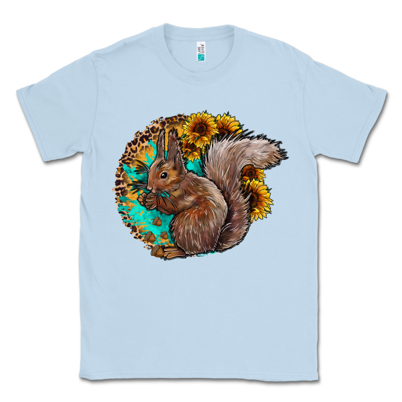 Western Squirrel With Sunflowers Classic Tee by CowhideDigitalArt | Teevron
