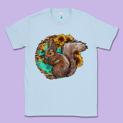 Western Squirrel With Sunflowers Classic Tee Designed By Cowhidedigitalart