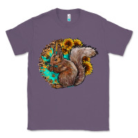 Lavender western squirrel with sunflowers Classic Tee - CowhideDigitalArt