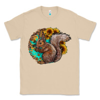 Mushroom western squirrel with sunflowers Classic Tee - CowhideDigitalArt