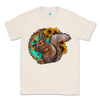 Natural western squirrel with sunflowers Classic Tee - CowhideDigitalArt