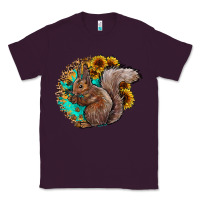 Plum western squirrel with sunflowers Classic Tee - CowhideDigitalArt