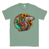 Sage western squirrel with sunflowers Classic Tee - CowhideDigitalArt