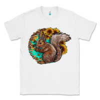 White western squirrel with sunflowers Classic Tee - CowhideDigitalArt