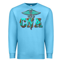 Ocean Blue western nurse certified nurse assistant medilcal symbol Premium Sweatshirt - BarkalooDesign