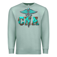 Seafoam western nurse certified nurse assistant medilcal symbol Premium Sweatshirt - BarkalooDesign