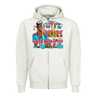 Oatmeal Heather afro wife mom nurse Zipper Hoodie - AdoDesignShop