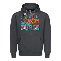 Smoke afro wife mom nurse Zipper Hoodie - AdoDesignShop