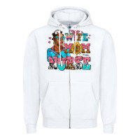 White afro wife mom nurse Zipper Hoodie - AdoDesignShop