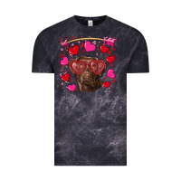 Cloud Black Valentine's day  labrador retriever Vintage Tee - RanaPortraitStore