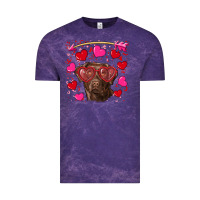 Cloud Purple Valentine's day  labrador retriever Vintage Tee - RanaPortraitStore