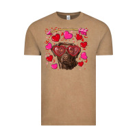 Vintage Coffee Valentine's day  labrador retriever Vintage Tee - RanaPortraitStore
