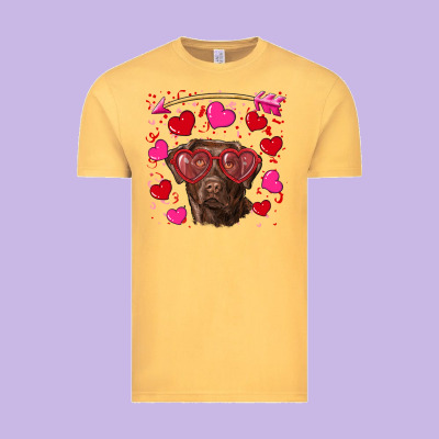 Vintage Tee Valentine's day  labrador retriever
