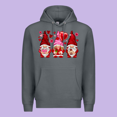Valentines Day Gnomies With Heart Balloon Premium Hoodie Designed By Nancycooperartshop