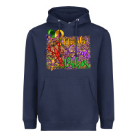 Navy mardi gras vibes crawfish mask and fleur de lis Heavyweight Hoodie - Artiststas