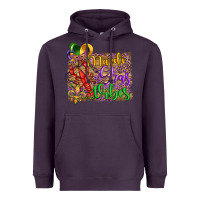 Plum mardi gras vibes crawfish mask and fleur de lis Heavyweight Hoodie - Artiststas