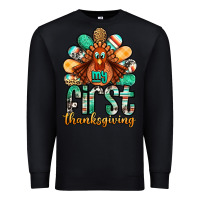 Black my first thanksgiving turkey Premium Sweatshirt - Jasminsmagicworld