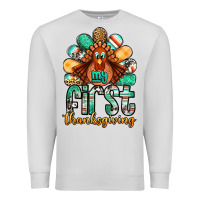 Dove Grey my first thanksgiving turkey Premium Sweatshirt - Jasminsmagicworld