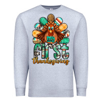 Heather Grey my first thanksgiving turkey Premium Sweatshirt - Jasminsmagicworld