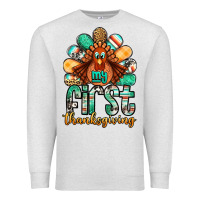 Oatmeal Heather my first thanksgiving turkey Premium Sweatshirt - Jasminsmagicworld