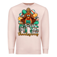 Pale Pink my first thanksgiving turkey Premium Sweatshirt - Jasminsmagicworld