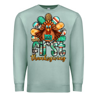 Seafoam my first thanksgiving turkey Premium Sweatshirt - Jasminsmagicworld