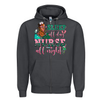 Smoke afro  nurse sleep all day nurse all night Zipper Hoodie - AdoDesignShop