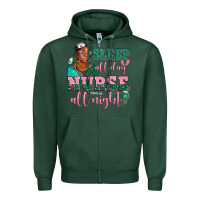 Sports Green afro  nurse sleep all day nurse all night Zipper Hoodie - AdoDesignShop