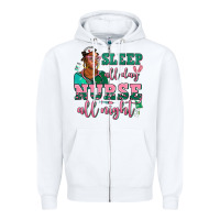 White afro  nurse sleep all day nurse all night Zipper Hoodie - AdoDesignShop