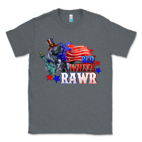 Charcoal Heather Red white rawr 4th of july Classic Tee - CowGirlArtShop