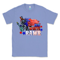 Colony Blue Red white rawr 4th of july Classic Tee - CowGirlArtShop