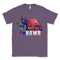 Lavender Red white rawr 4th of july Classic Tee - CowGirlArtShop