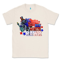 Natural Red white rawr 4th of july Classic Tee - CowGirlArtShop