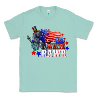 Seafoam Red white rawr 4th of july Classic Tee - CowGirlArtShop