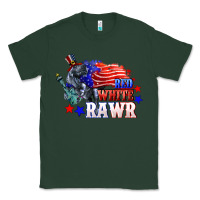 Sports Green Red white rawr 4th of july Classic Tee - CowGirlArtShop
