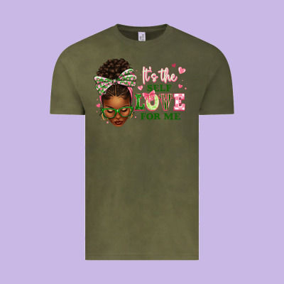 Vintage Tee sorority colors its the self love for me afro woman2