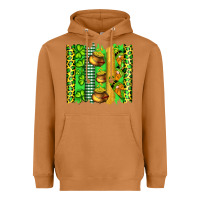Meerkat st patricks gnomes and cloves with leopard  brushstrokes Heavyweight Hoodie - Artiststas