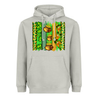 Moon Dust st patricks gnomes and cloves with leopard  brushstrokes Heavyweight Hoodie - Artiststas