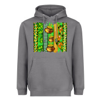 Storm st patricks gnomes and cloves with leopard  brushstrokes Heavyweight Hoodie - Artiststas